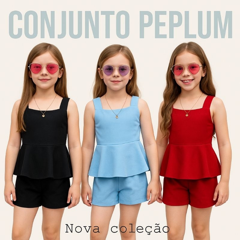 conjunto infantil peplum