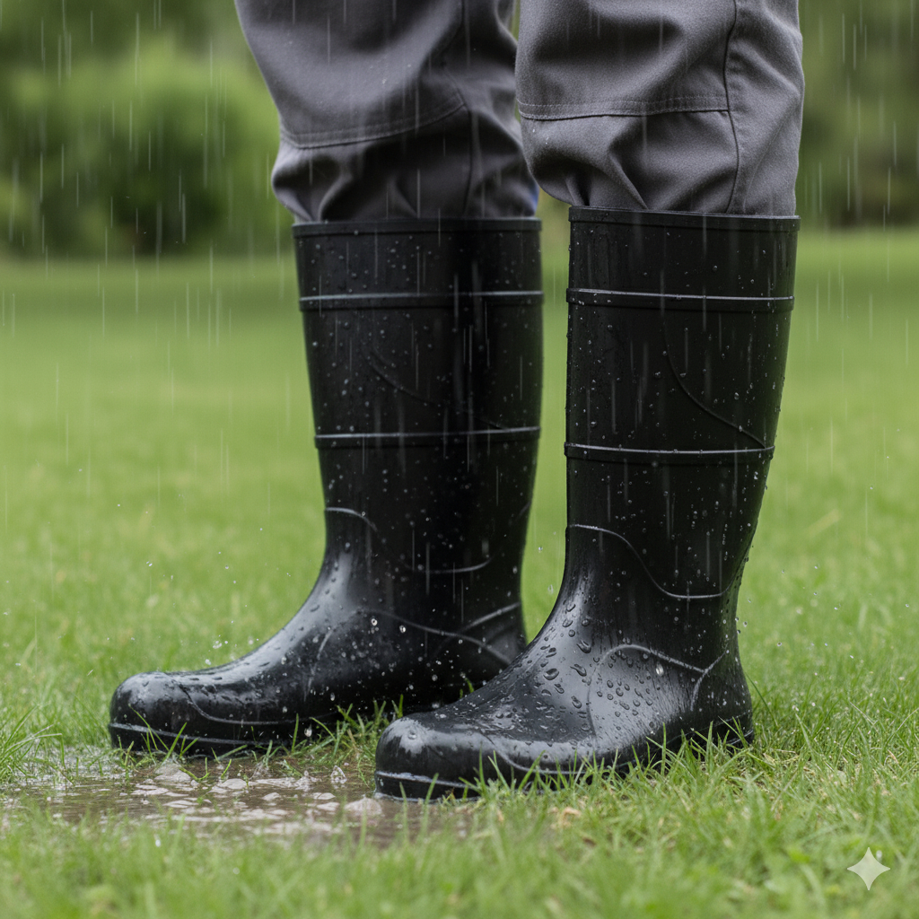 galocha preta solado borracha antiderrapante unisex