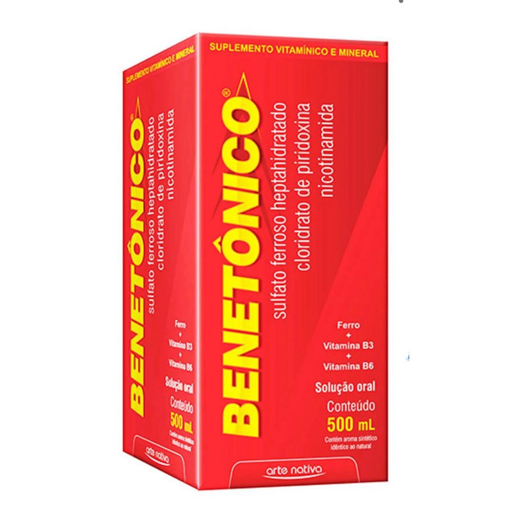Suplemento Engordar Benetônico Apetite 500ml - ARTE NATIVA (Biotonico) Fonte de ferro e energia