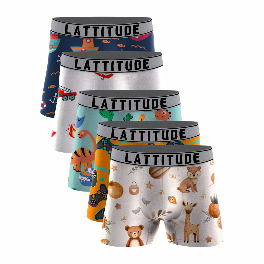 Kit 10 Cueca Box Boxer Infantil Estampada Microfibra Roupa Infantil