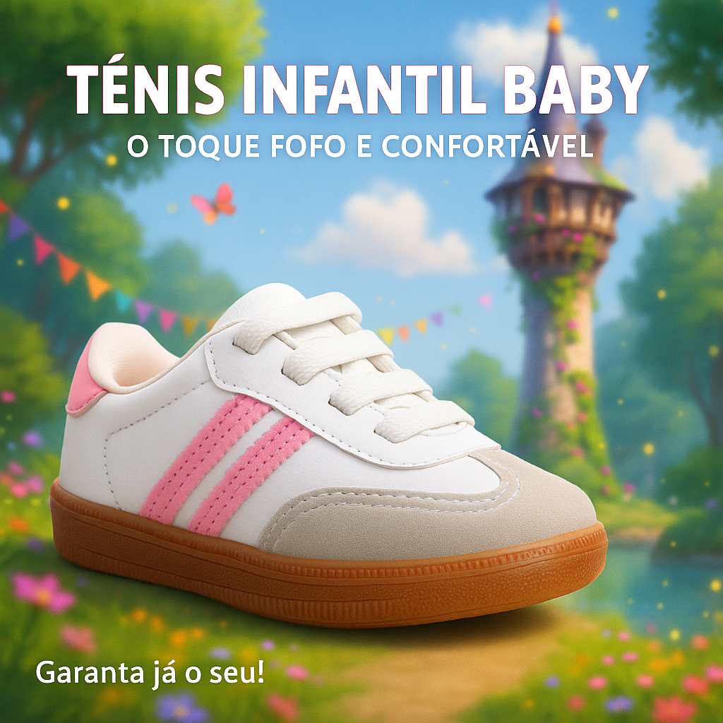 Tênis Baby Menina Branco e Rosa – Toque Fofo e Confortável Para Cada Momento do Bebe - Garanta já! em Oferta na Shopee