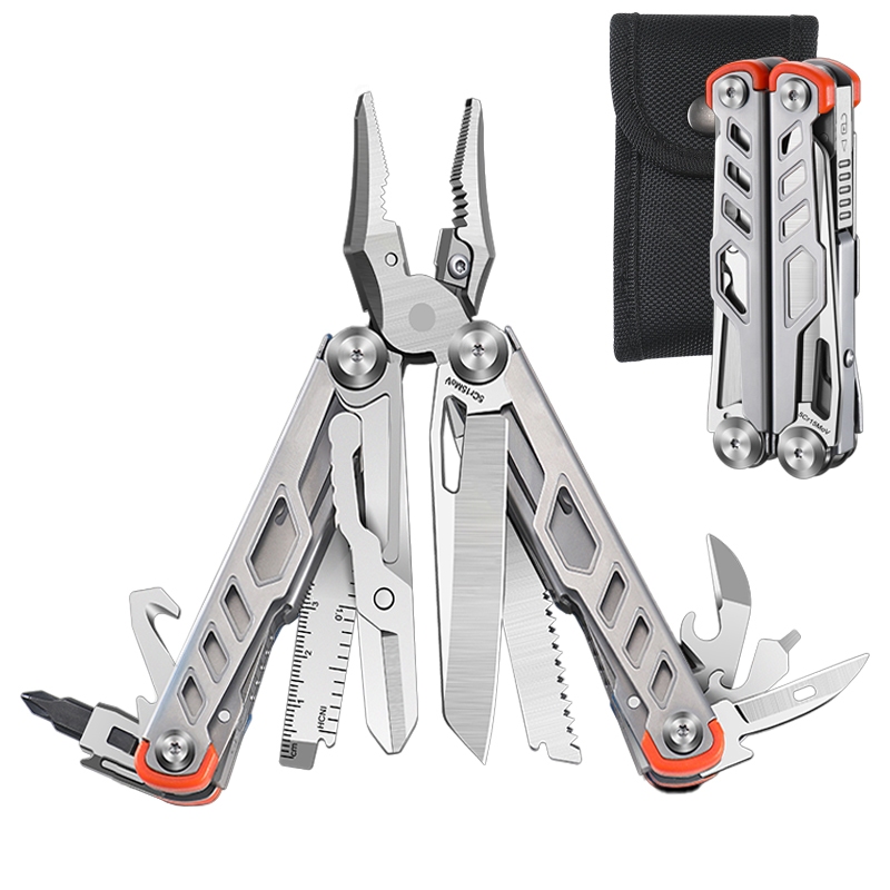 13 EM 1 Alicate Multifuncional Inox - Faca + Serra para Camping Montanhismo, Ferramenta EDC Portátil em Oferta na Shopee