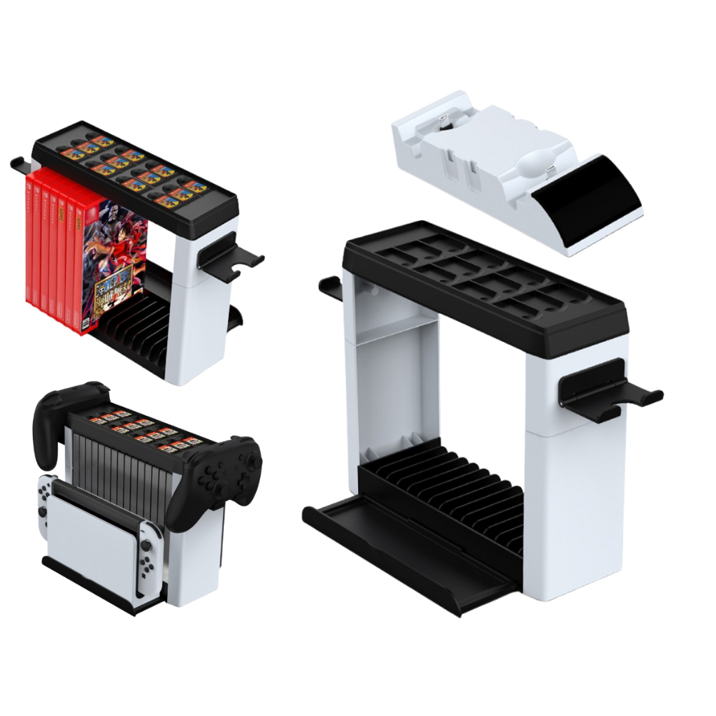 Multifuncional Carregador de Controle Joy-Con Poke Ball + Suporte Jogos para Nintendo Switch/Oled