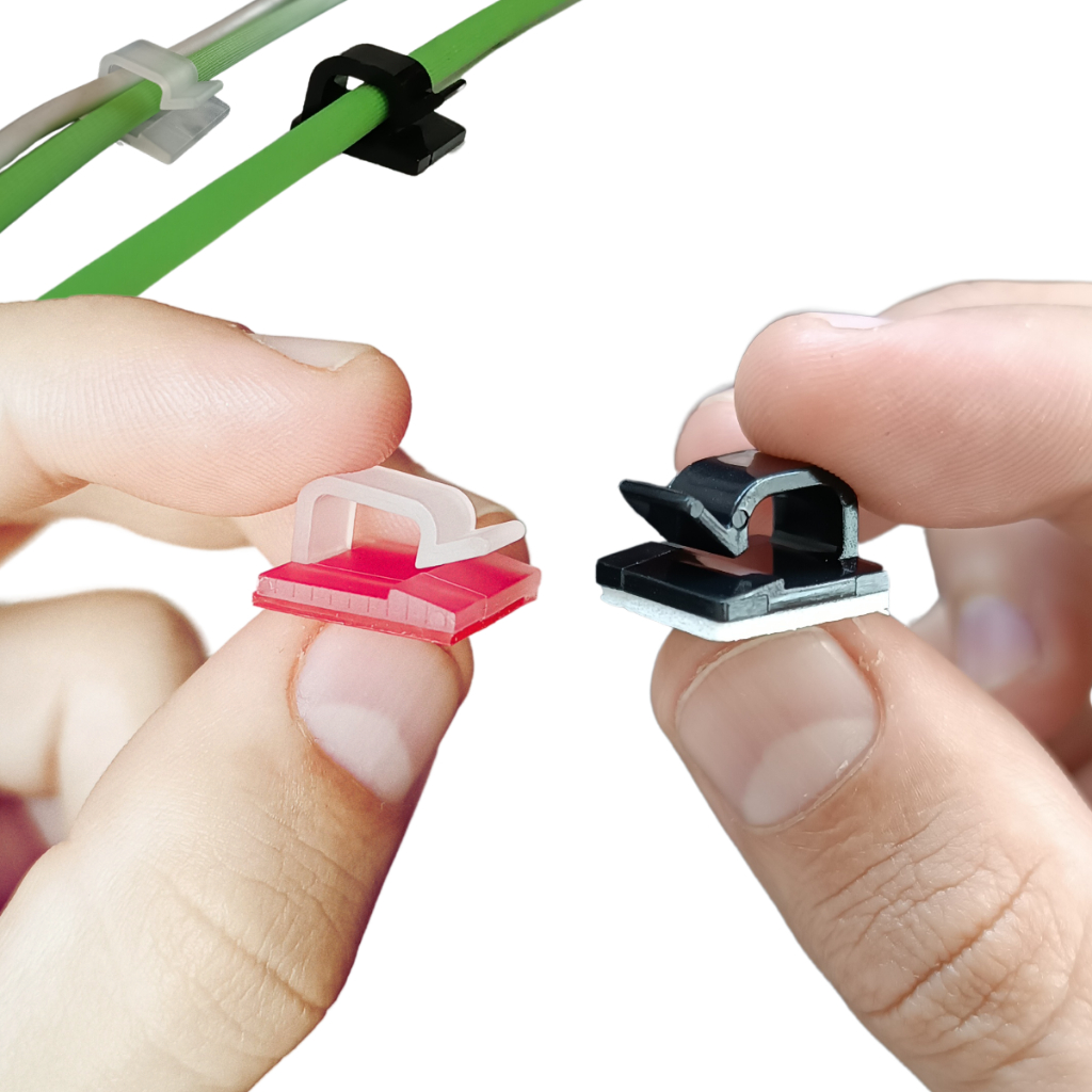 Organizador Suporte Fixador fios e cabos Clipe adesivo Premium em Oferta na Shopee