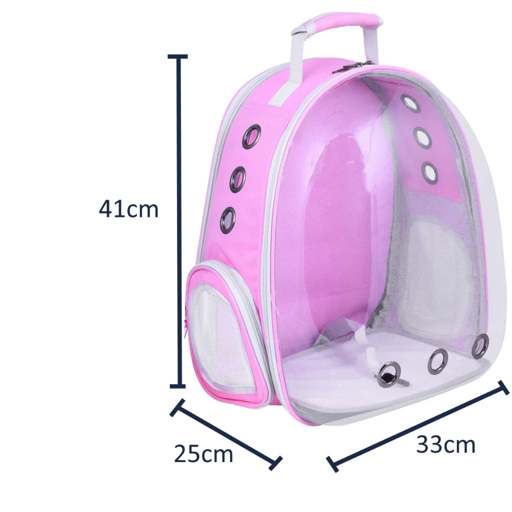Bolsa Mochila Maleta Pet Transporte Cão Gato Janela Laterais KALA