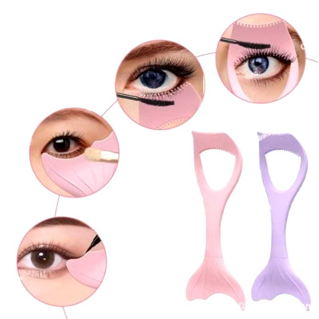 Protetor De Silicone Para Aplicação de Mascara de Cílios Delineador e Sombra nos Cílios