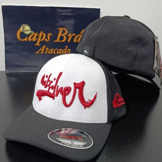 Boné Quiksilver Flex Fit Fechado Tamanho M Adulto em Oferta na Shopee