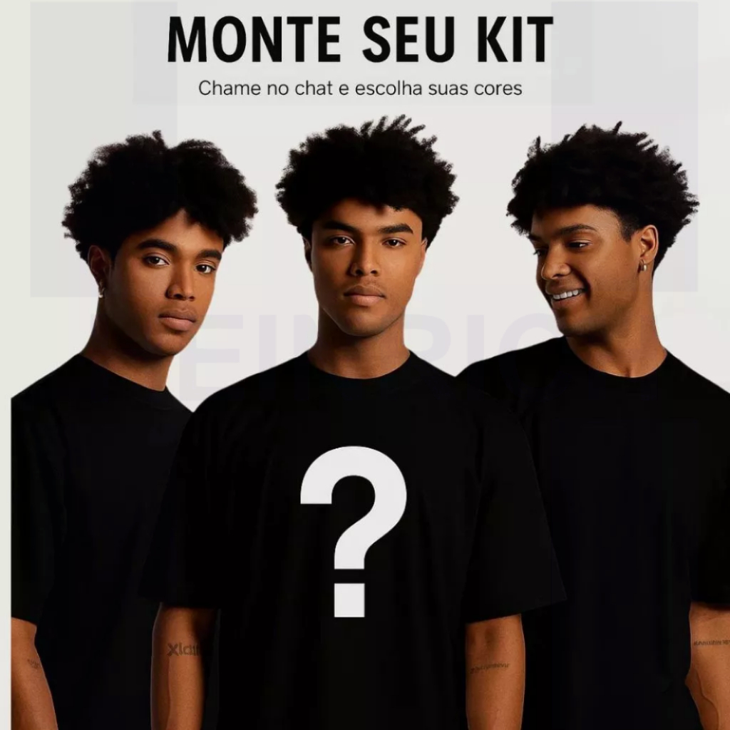 Kit 3 camisetas LISAS unissex oversized streetwear camisa / Monte seu KIT