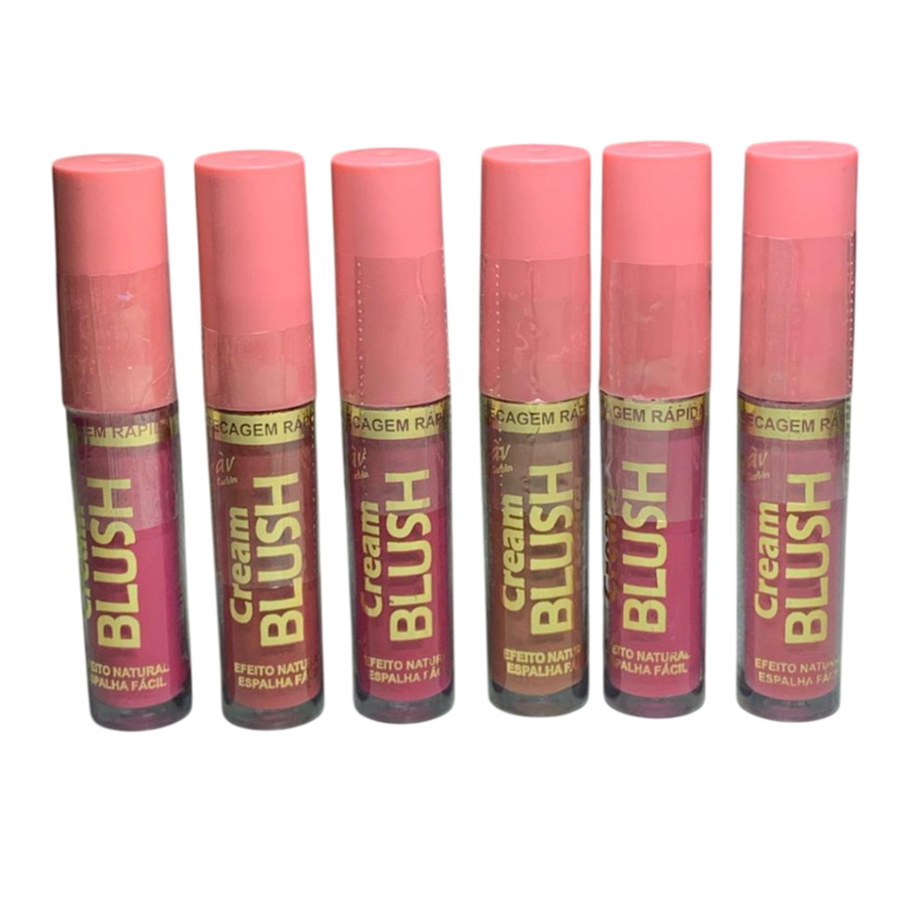 Kit C/6 Blush Cream Líquido Kyrav Cores Sortidas