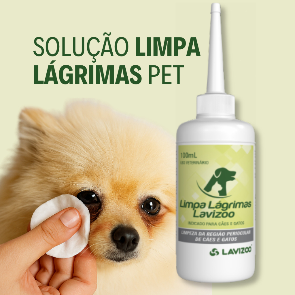 Limpa Lagrimas Lavizoo Cães e Gatos Clareia Manchas 100ml