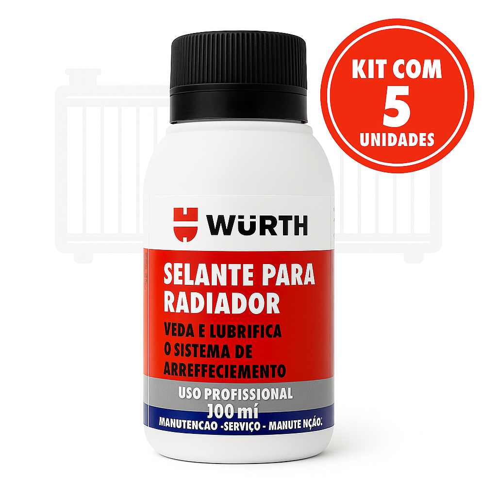 Selante Radiador Automotivo Wurth Kit 5 Unidades Veda e Lubrifica Arrefecimento em Oferta na Shopee