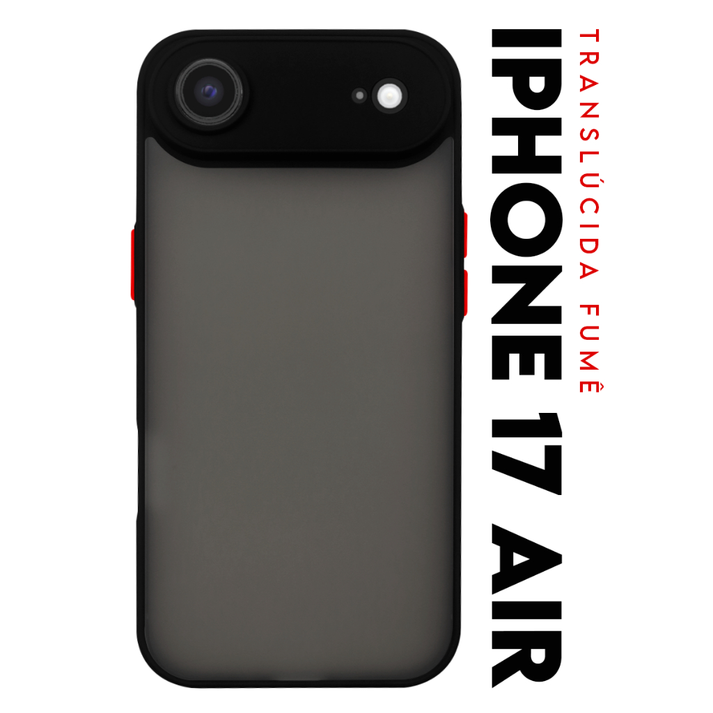 Case Capinha Case Anti Impacto Space Acrílico Translucida Fumê Protetora para Novo IPhone 17 Air tela 6.5 pol