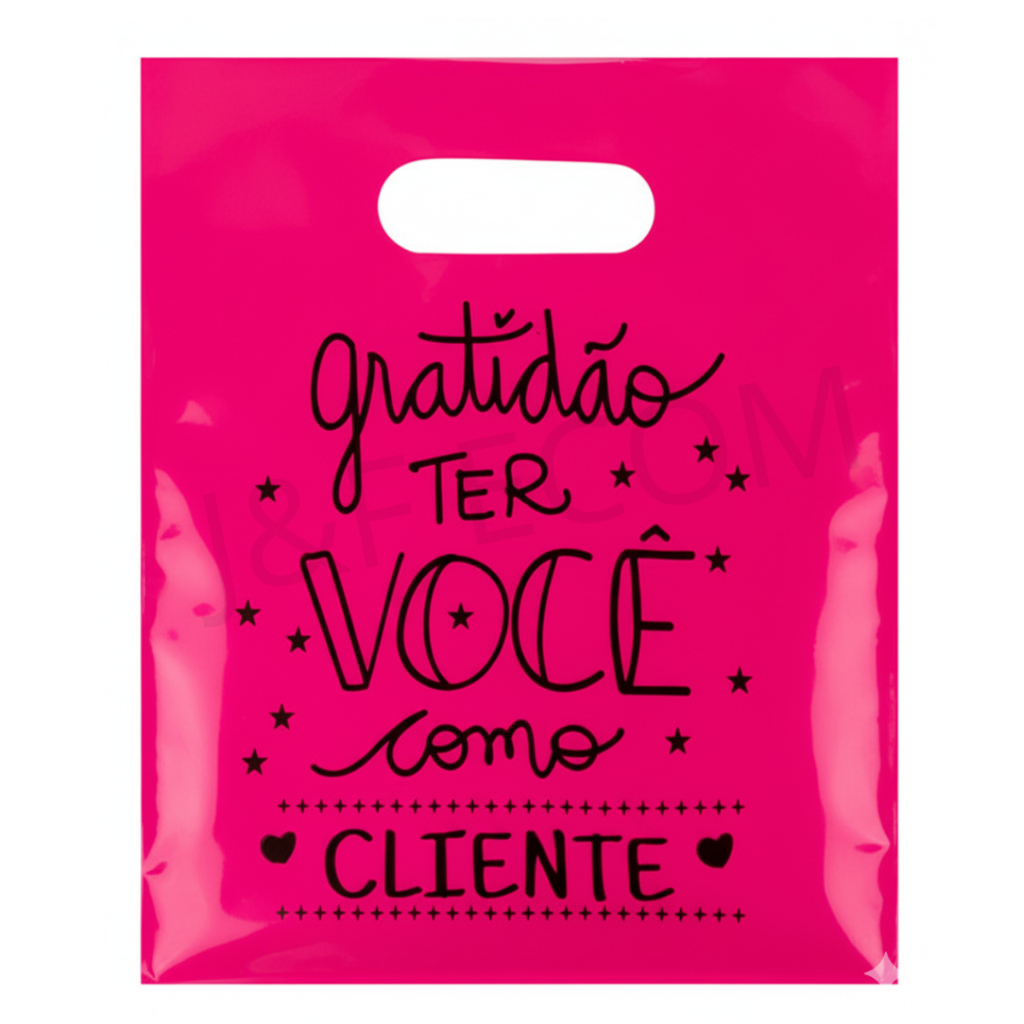 Sacola Plástica Com Frase Personalizada 16x20 20x30 30x40 40x50 50UN Boca de Palhaço em Oferta na Shopee