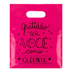 Sacola Plástica Com Frase Personalizada 16x20 20x30 30x40 40x50 50UN Boca de Palhaço