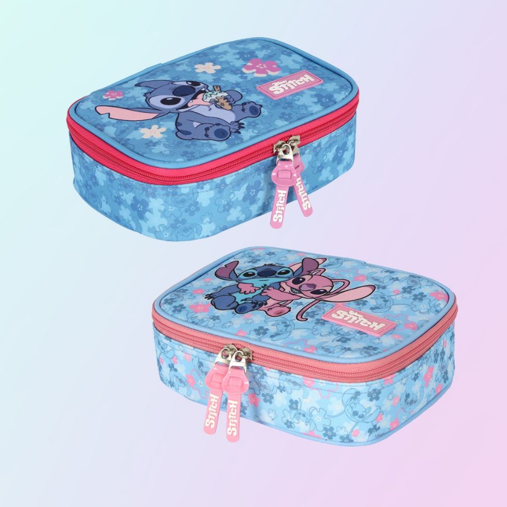 Estojo Escolar Box 100 Pens Stitch Disney Original Luxcel em Oferta na Shopee