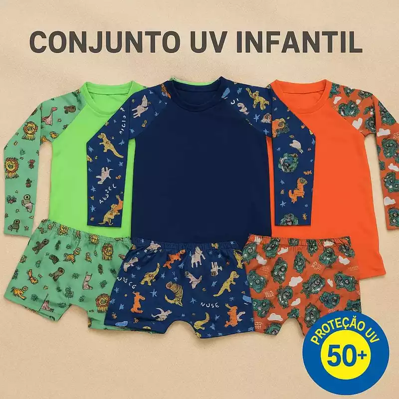 🌊 Conjunto Infantil Praia: Só R$ 29,90!