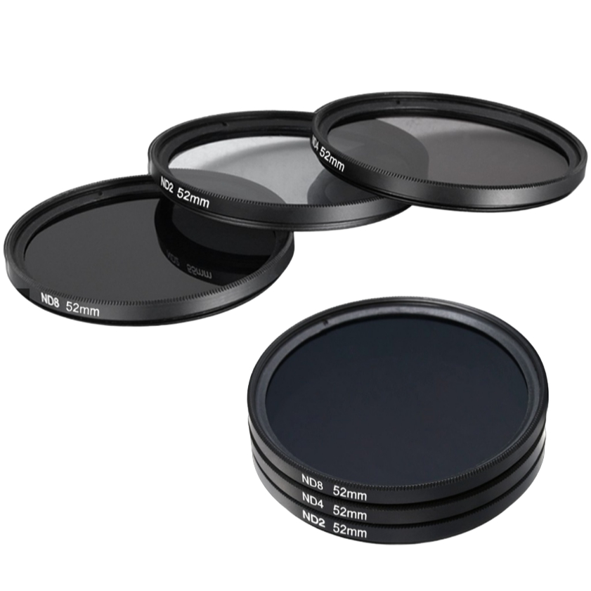 Kit De Filtro Nd2 + Nd4 + Nd8 + Case 52mm Dencidade neutra Nikon Canon e Outras