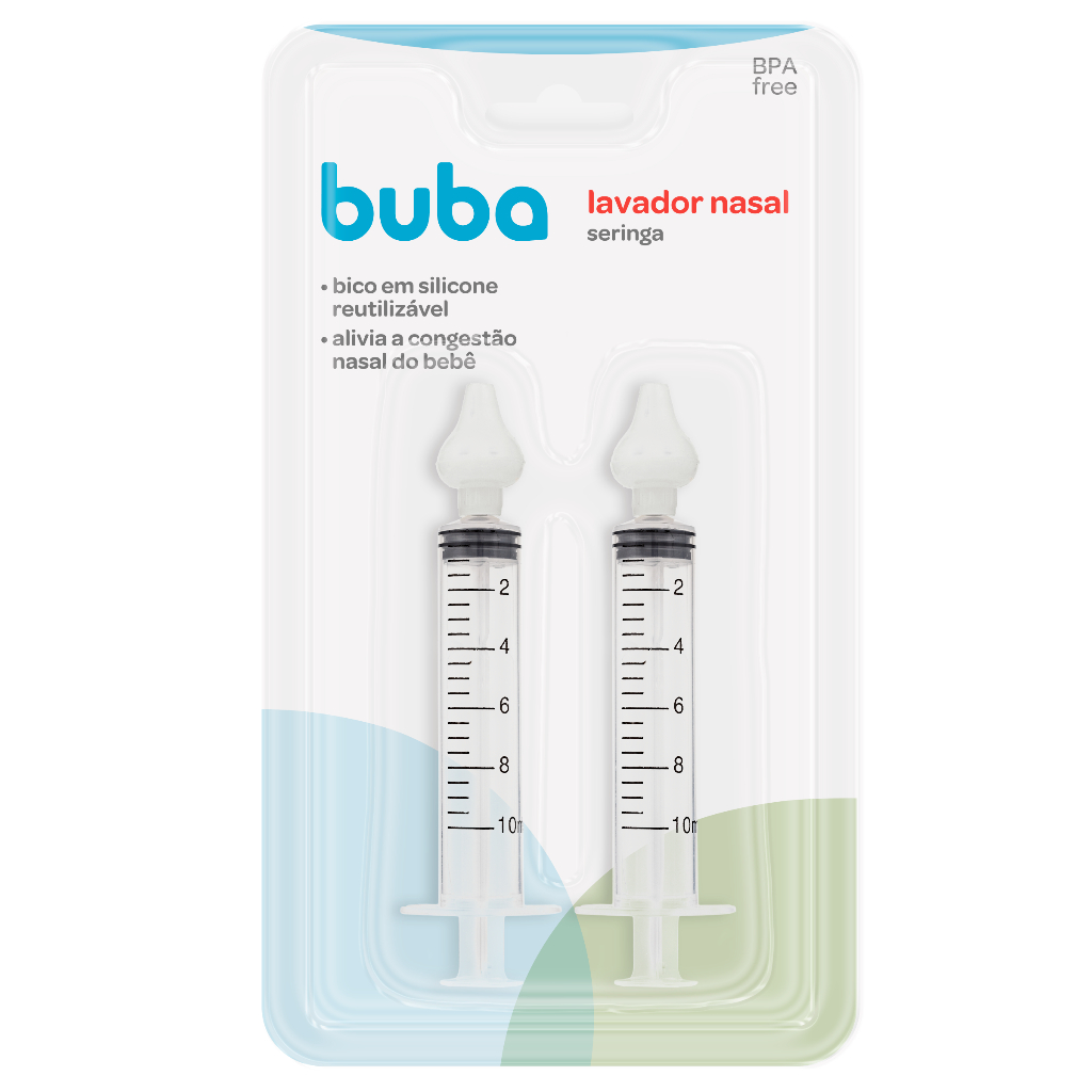 Lavador Nasal Seringa Ponta Silicone Buba Bebe