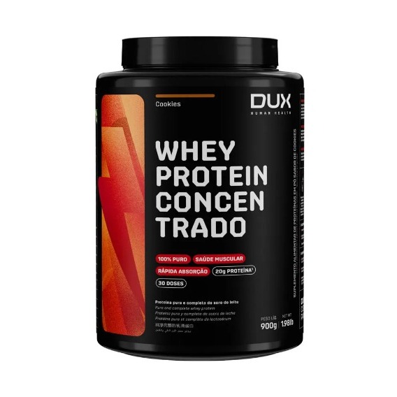 WHEY CONCENTRADO POTE 900G - DUX NUTRITION