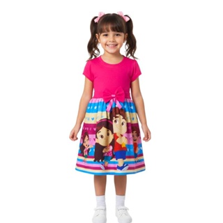 Vestido infantil temático festa da maria clara em Oferta na Shopee