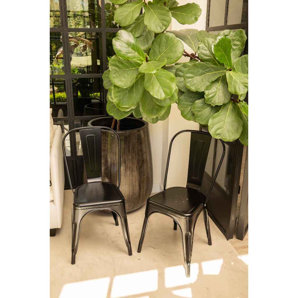 Kit 2 Cadeiras Tolix Industrial Aço Gardenlife em Oferta na Shopee