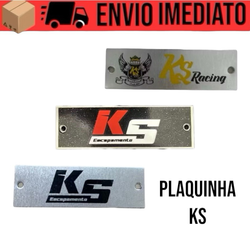 Plaquinha escapamento Ks em Oferta na Shopee