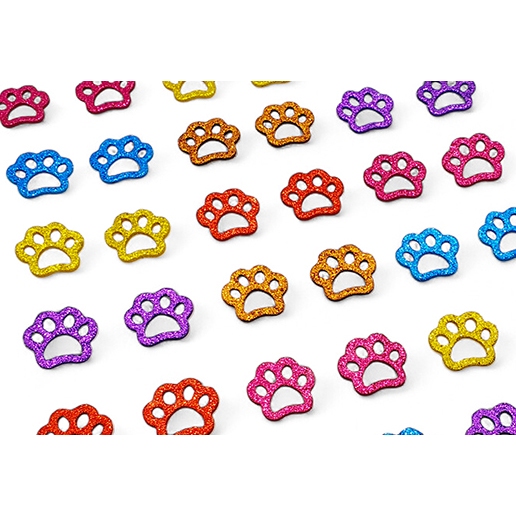 100 Adesivos Pet Patinhas Aplique Lacinhos Eva Pet Shop Banho e Tosa