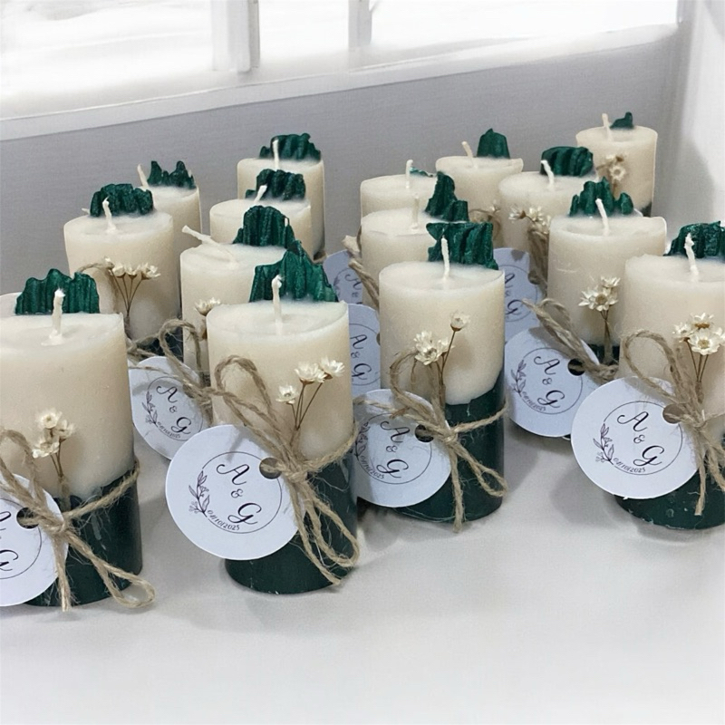 Vela Aromática Cilindro Kit 50 e 100 Lembrancinha Personalizada, Casamento, Chá de bebê, Batizado, Aniversário e outros