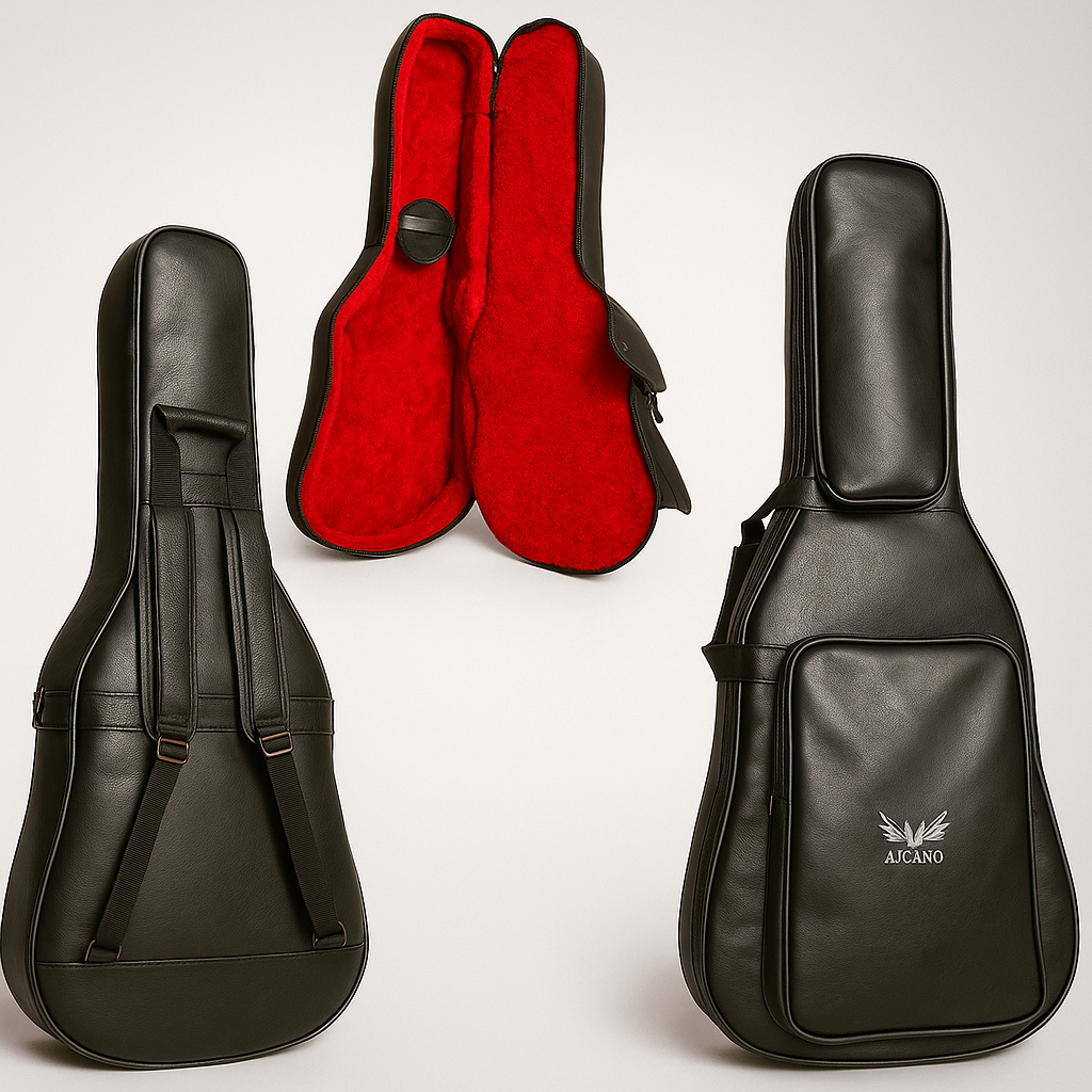 Capa Case Violão 7 Cordas Couro + Pelúcia
