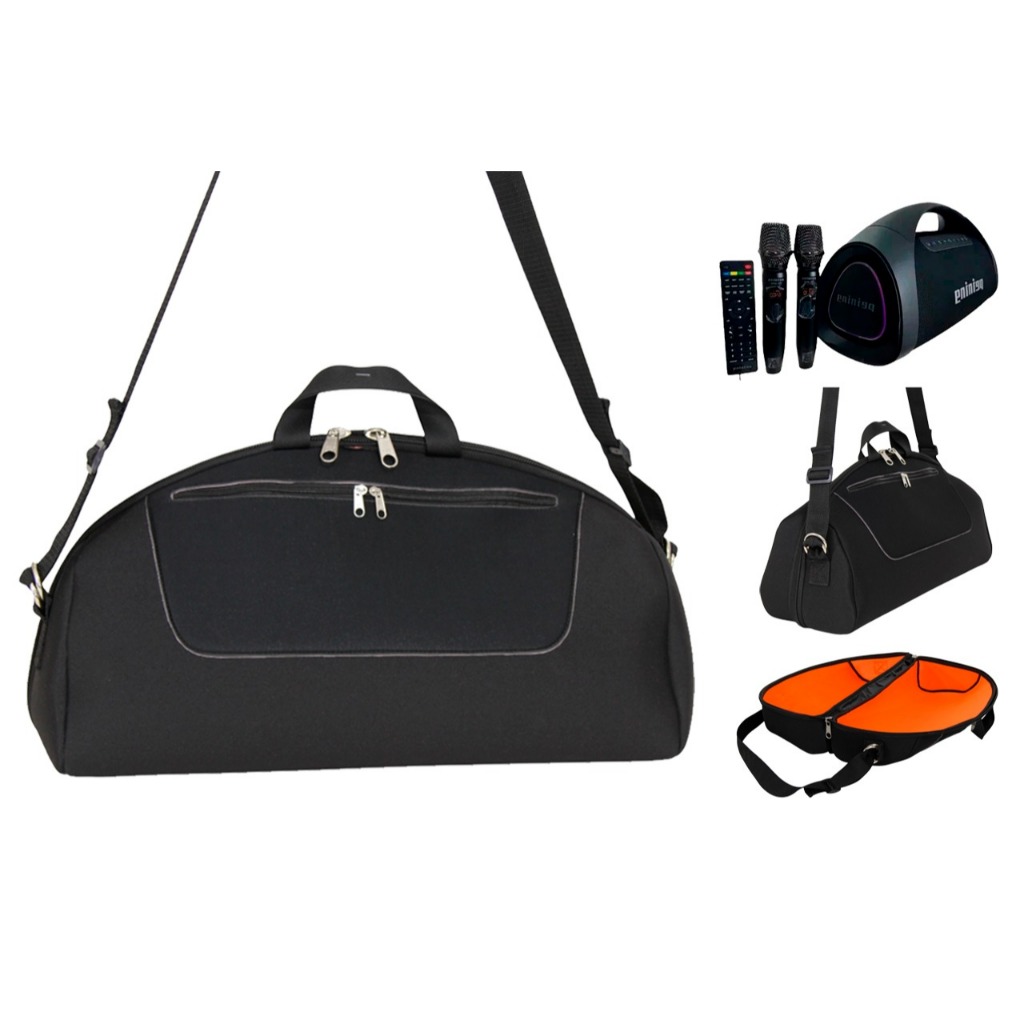 Capa Para Caixa De Som Boombox Peining C/bolso P/ 2-mic