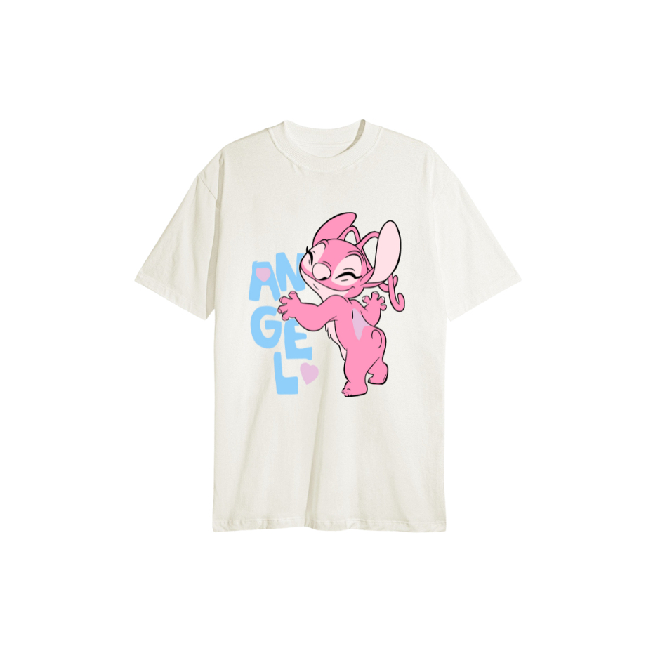 Camiseta Infantil Stitch Angel Camisa Infantil Streetwear Camisa Infantil Desenho