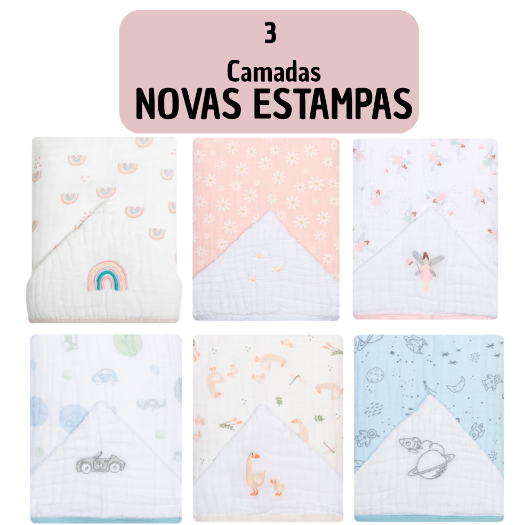 TOALHA DE BANHO (CAMADA GROSSA) PAPI SOFT COM CAPUZ 3 CAMADAS BORDADO 90CM X 75CM CONTEM 01 UN 1946 em Oferta na Shopee