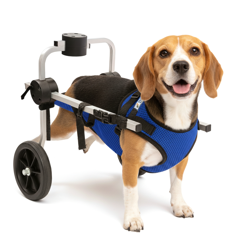 Cadeira 2 Rodas Cachorro Tam M Colete Médio Pata Traseira Deficiente Paraplegia Idoso Coleira Pet Best Soluções