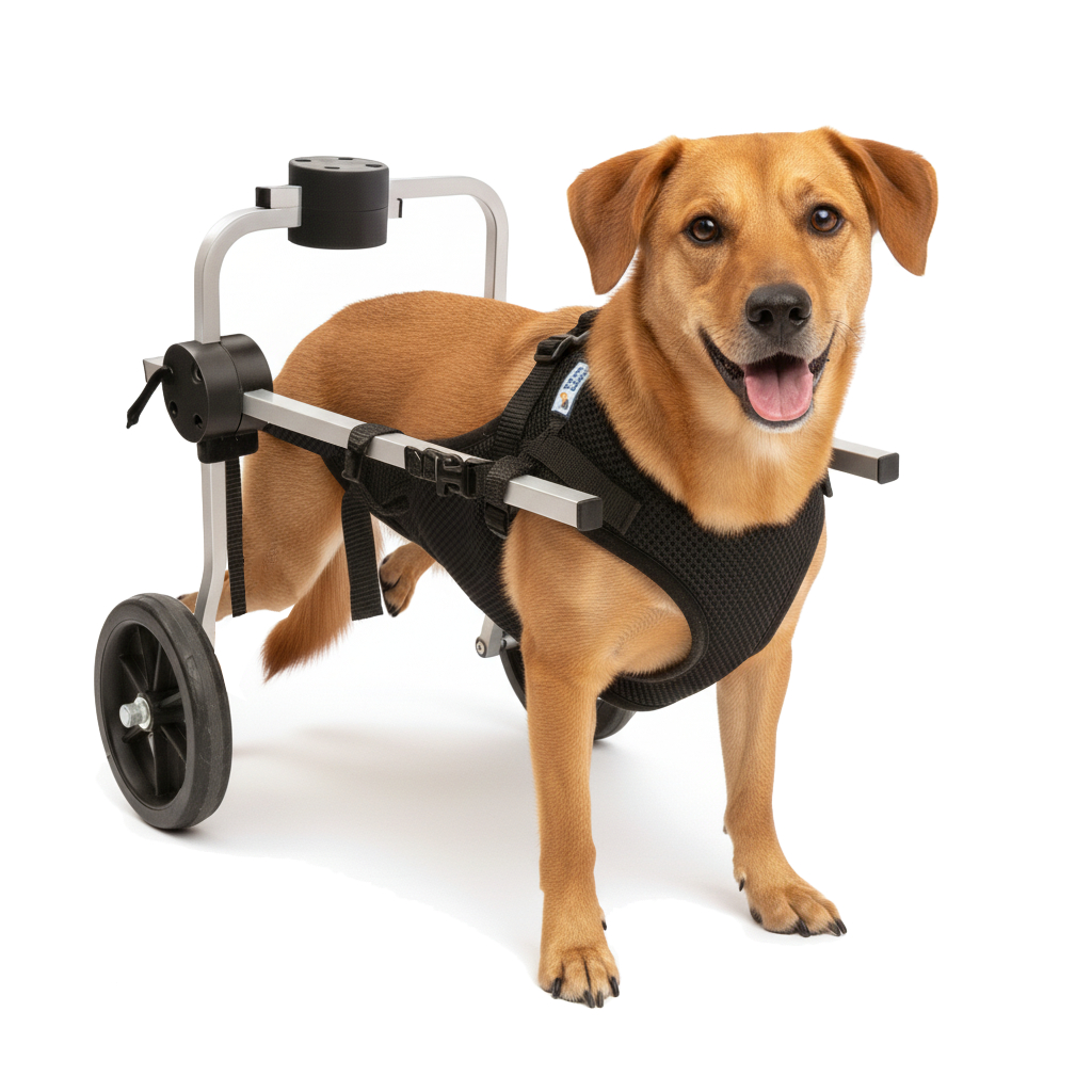 Coleira Cadeira 2 Rodas Cachorro Tam M Roupa Traseira Deficiente Paraplégico Pet Best Soluções