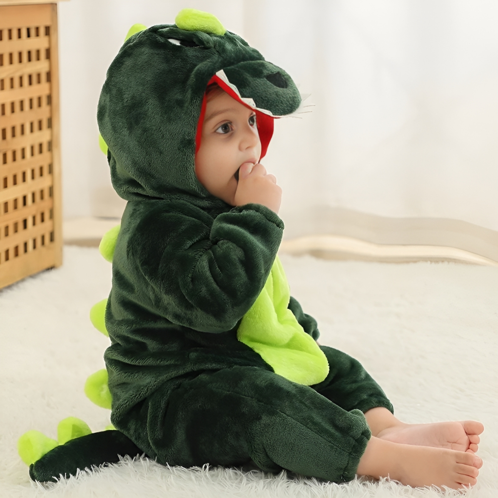 Macacão de Bebê Dinossauro Menino Kigurumi peluciado cosplay em Oferta na Shopee