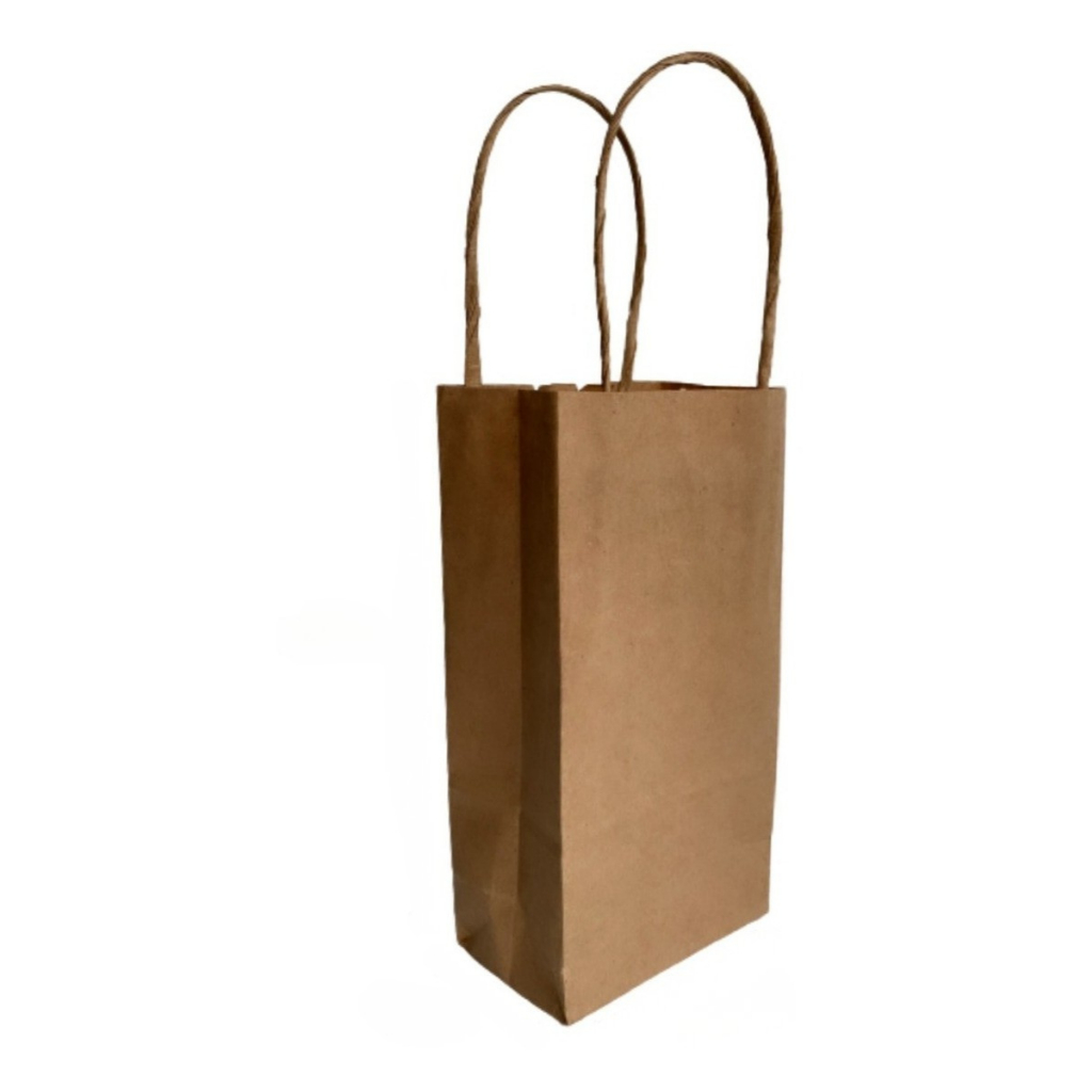 50 Mini Sacolinha Kraft 8x5x16 Ideal para Lojas Cosméticos acessórios bijuterias