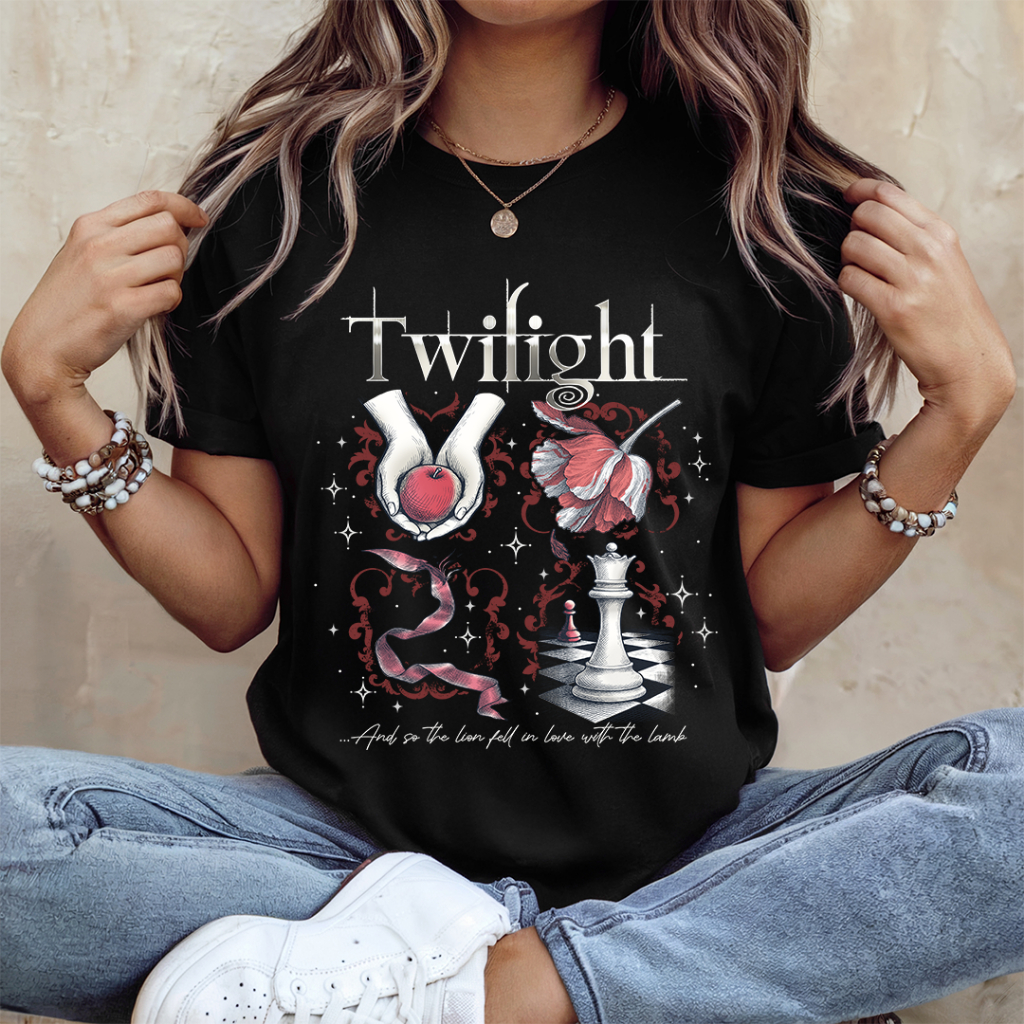 Camiseta e Baby Look Feminina Crepúsculo, Twilight, Vampiro, Filme, Blusa Plus Size ALGODÃO E POLIÉSTER