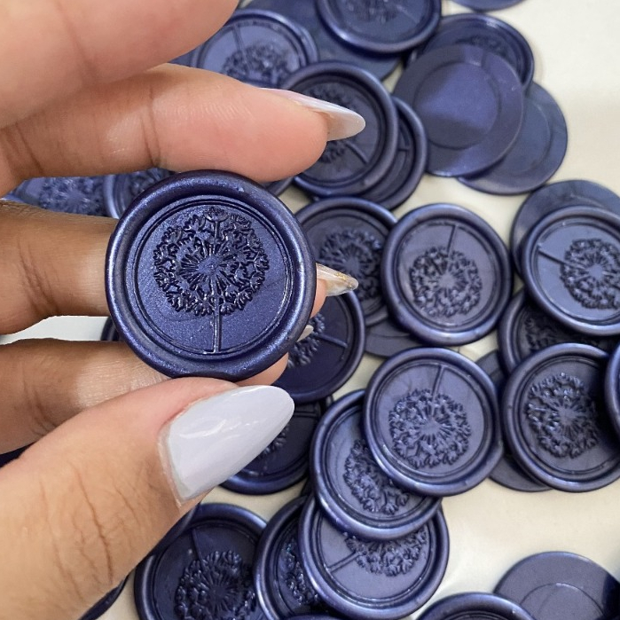 kit 60 Lacre de Cera Com adesivo Dupla face