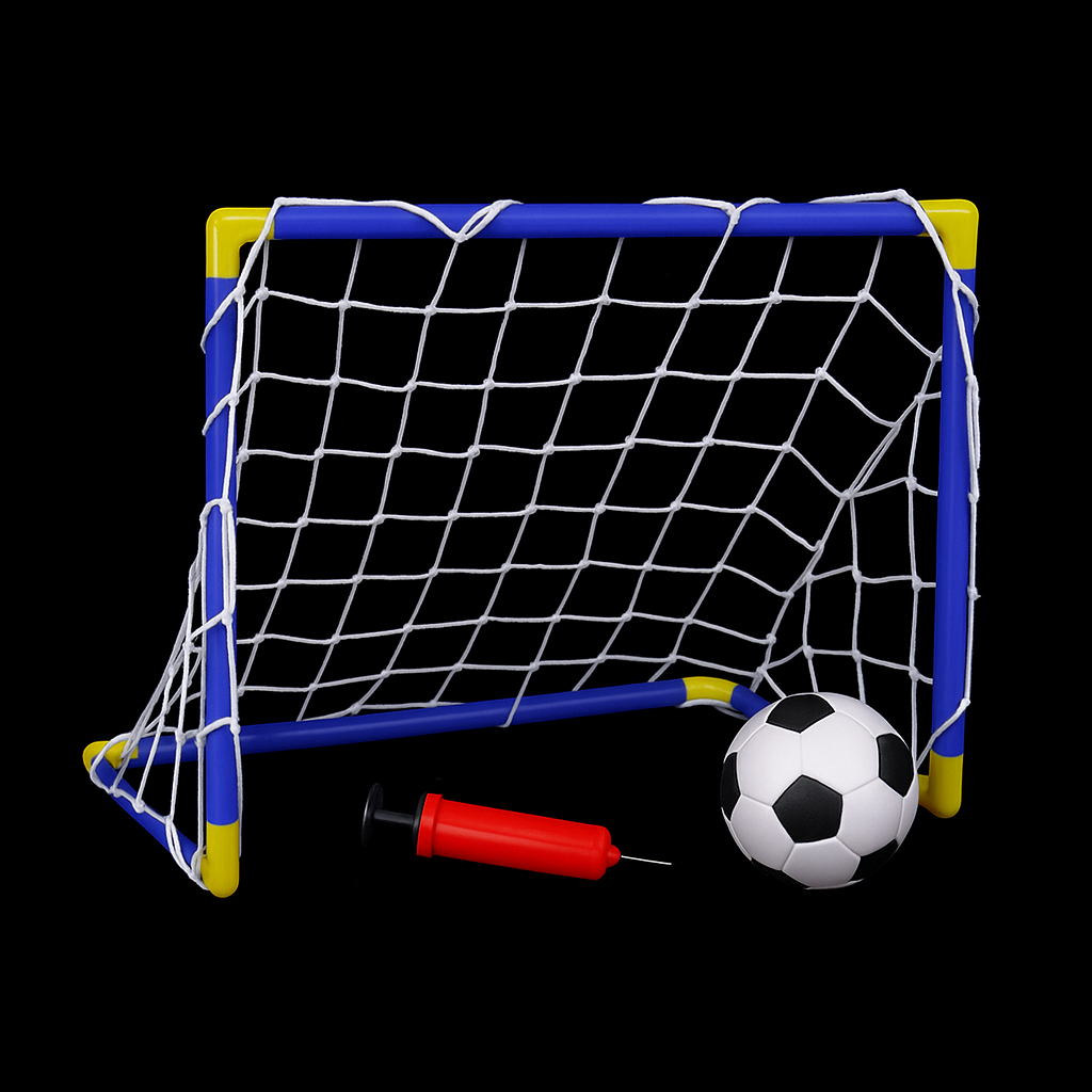 KIT Trave de Futebol 60cm com Bola e Bomba de Ar