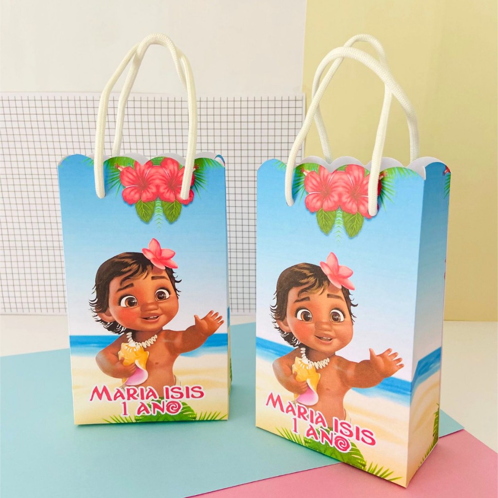 Sacolinha personalizada Moana baby PEGUE E MONTE/sacolinha surpresa/lembrancinhas/aniversário