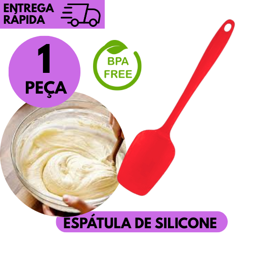 kits 1/2 ou 3 Espátula de Silicone Multiuso Vermelha Cozinha Confeitaria Utensílio Resistente