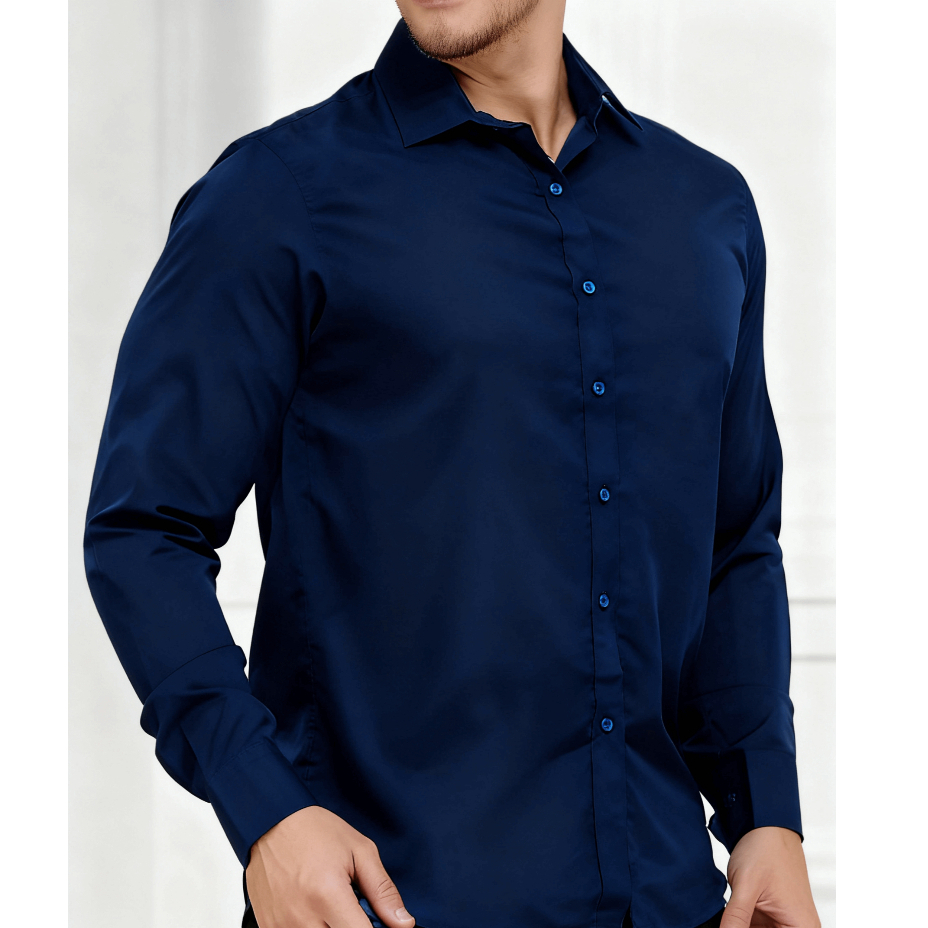 Camisa Masculina Slim Fit Manga Comprida ,que não  amassa