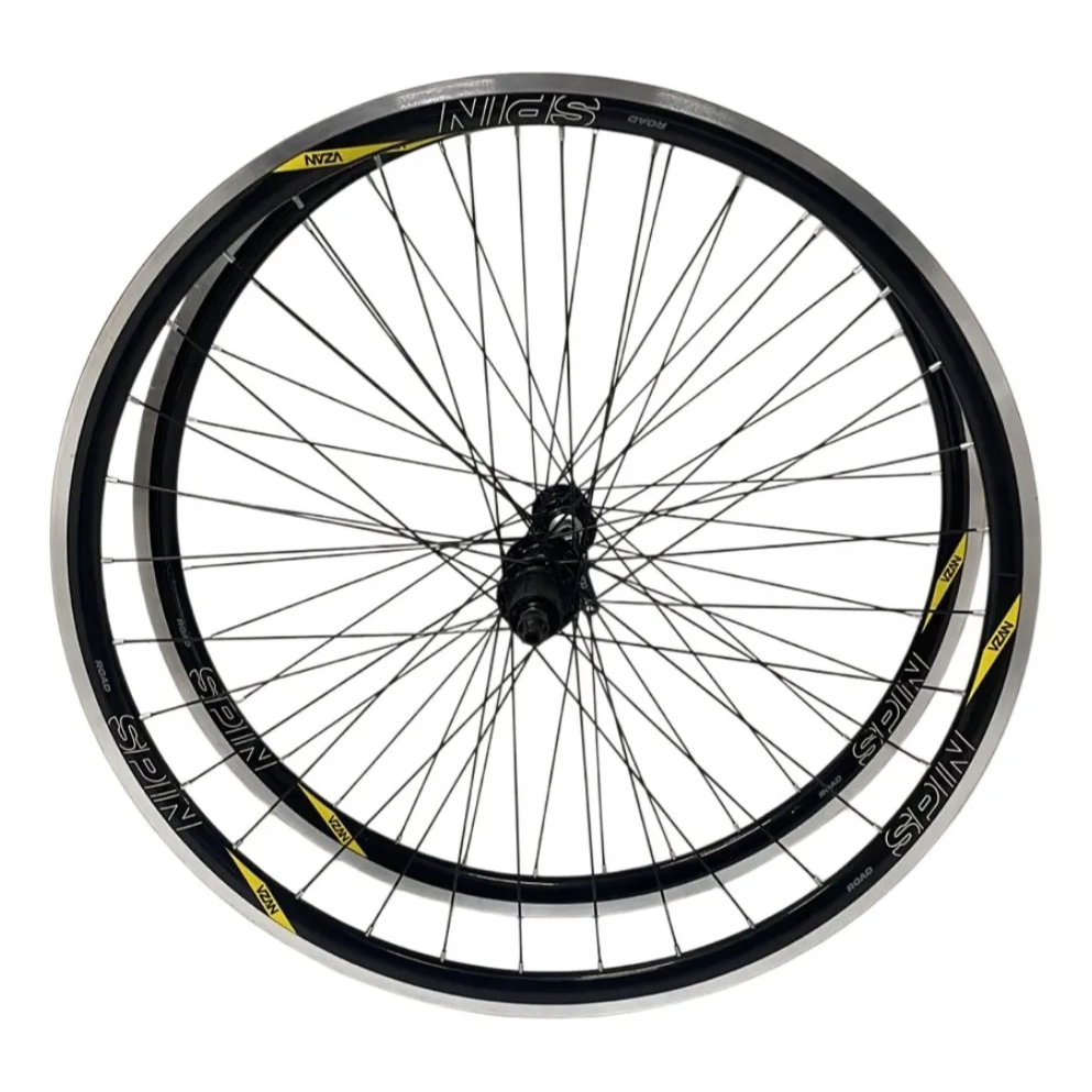 Kit 2 Roda Vzan Spin 700 Estrada Cubo K7 Vbrake 32 Raio Inox