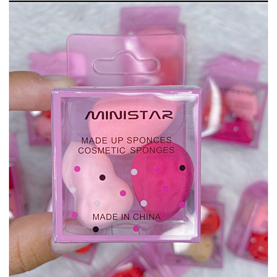 Imagem 12 kits com 36 Mini Esponja Gota e Blender Para rosto e Maquiagem Base E Corretivo