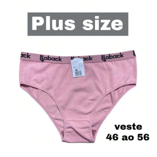 Kit com 3 Calcinhas Cintura Alta Plus Size 100 % Algodão/Cotton Confortável em Oferta na Shopee