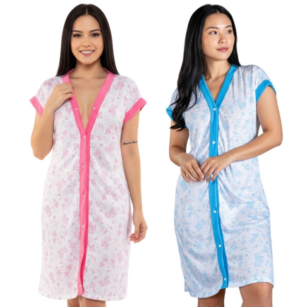 Kit 2 Camisolas Amamentação Gestante Malha Algodão Abertura Frontal Pós-Parto em Oferta na Shopee