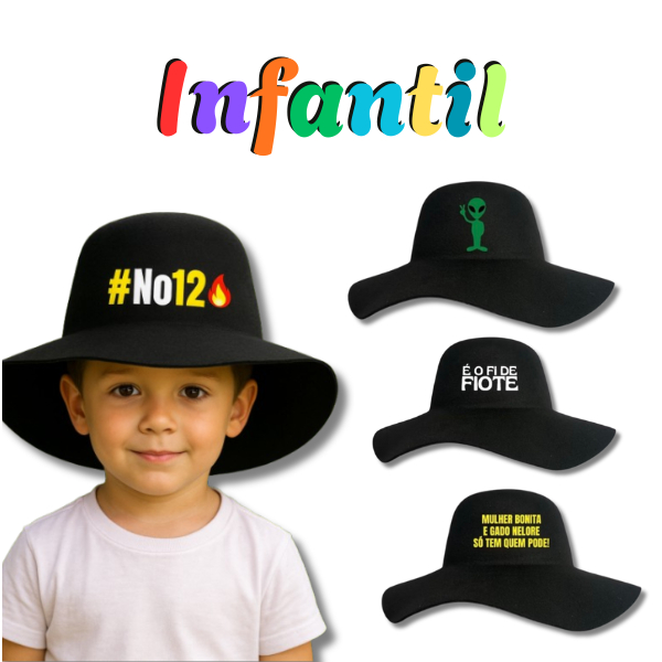 Chapéu Cata Ovo Natanzinho Lima Modelo Infantil Para crianças Topi cata ebo unissex
