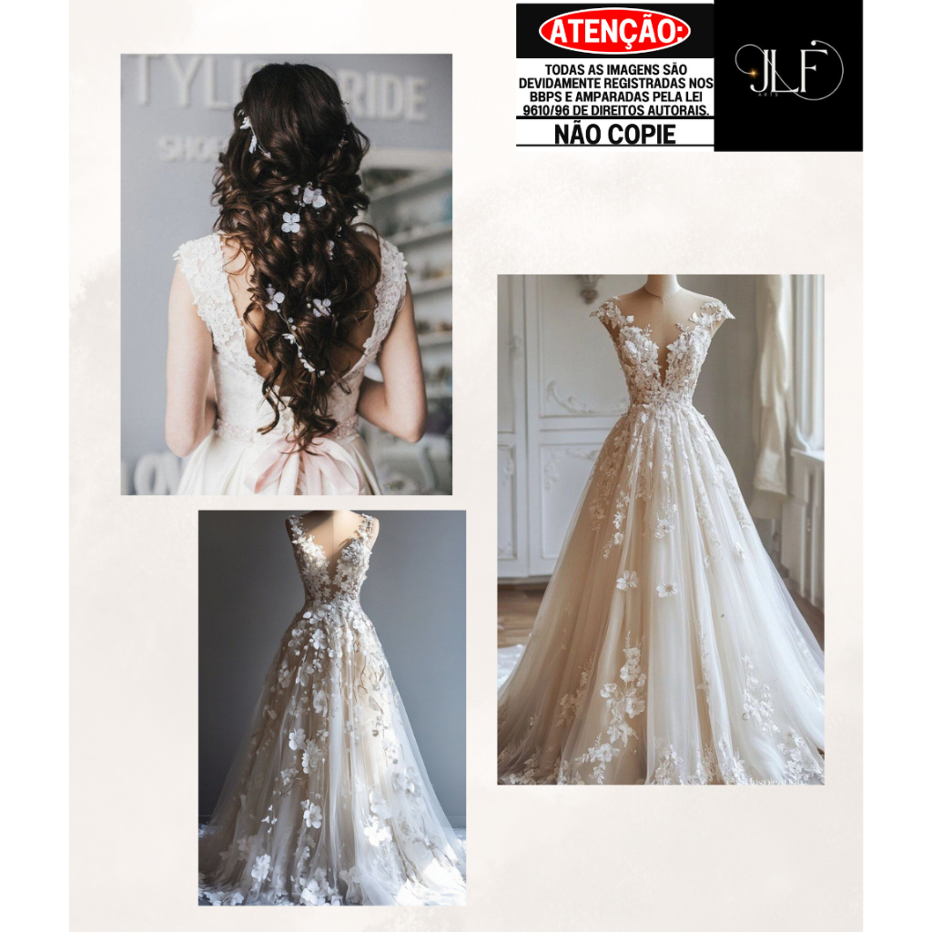Quadros decorativos 3 peças Tema Noivas - Salão de noivas - Bride - Arte em diversas opções de taman