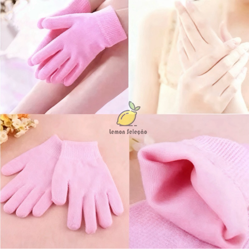 Luva Silicone Gel Hidratante Cicatrizante Mãos Ressecadas Rachada Esfoliante spa clareamento em Oferta na Shopee