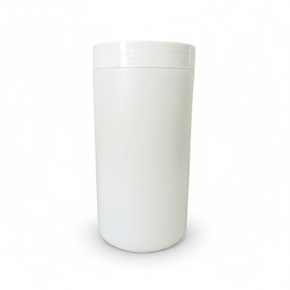 Kit Potes Plástico 1kg Fino Tampa Rosca Creme, Mascará
